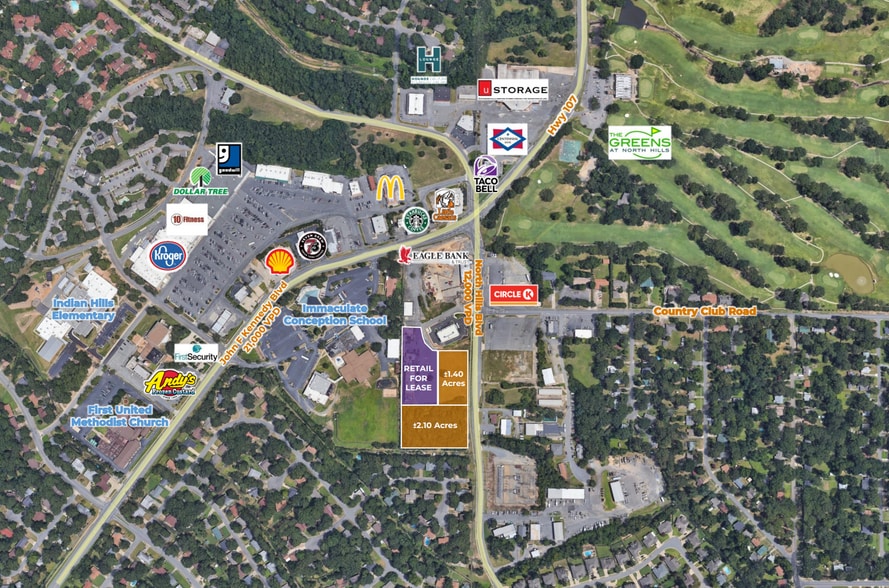 7311 N Hills Blvd, North Little Rock, AR for lease - Aerial - Image 2 of 3