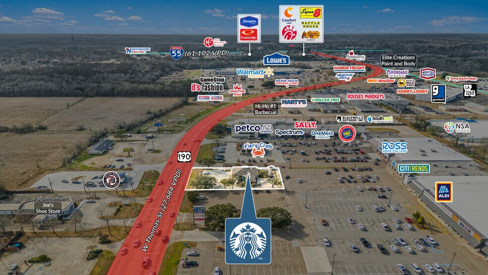 2448 W Thomas St, Hammond, LA à vendre - Photo du bâtiment - Image 3 de 5
