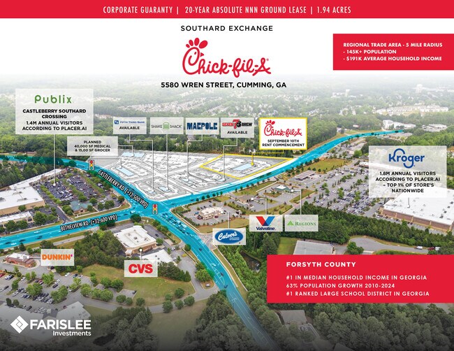 Plus de détails pour 5580 Wren St, Cumming, GA - Commerce de détail à vendre