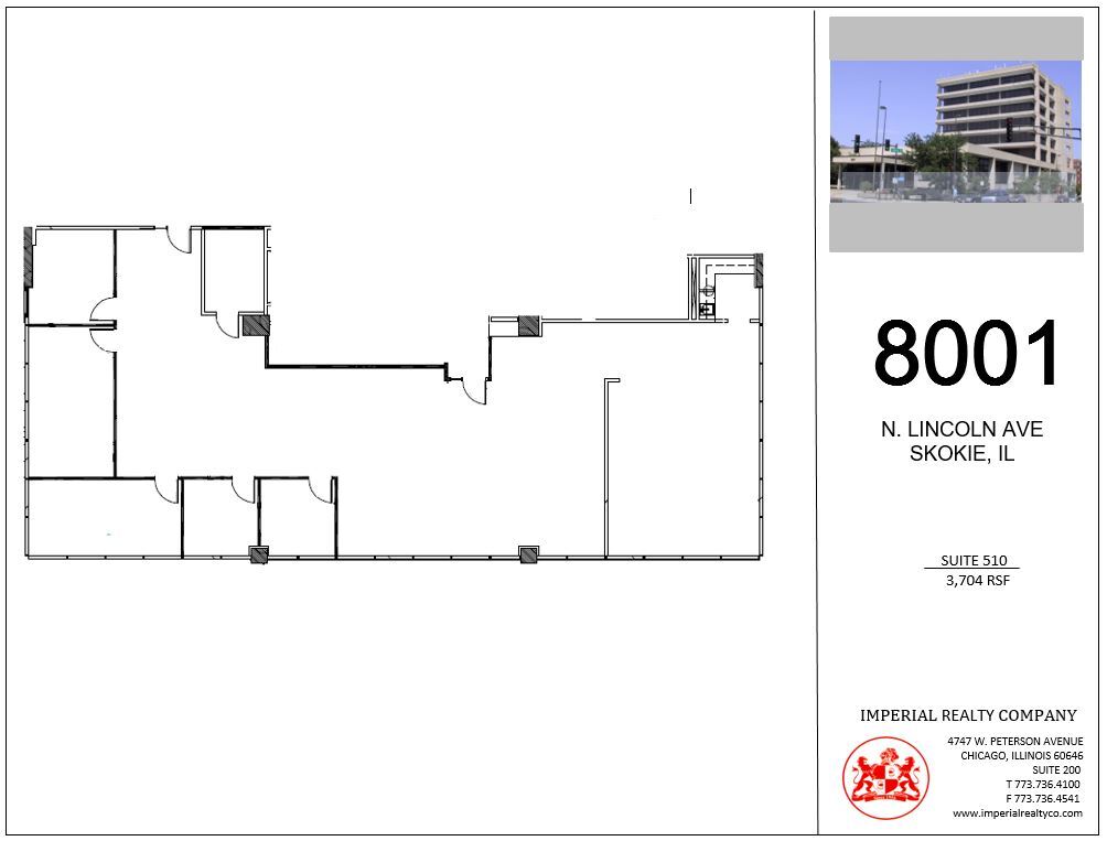 8001 Lincoln Ave, Skokie, IL for lease Floor Plan- Image 1 of 8