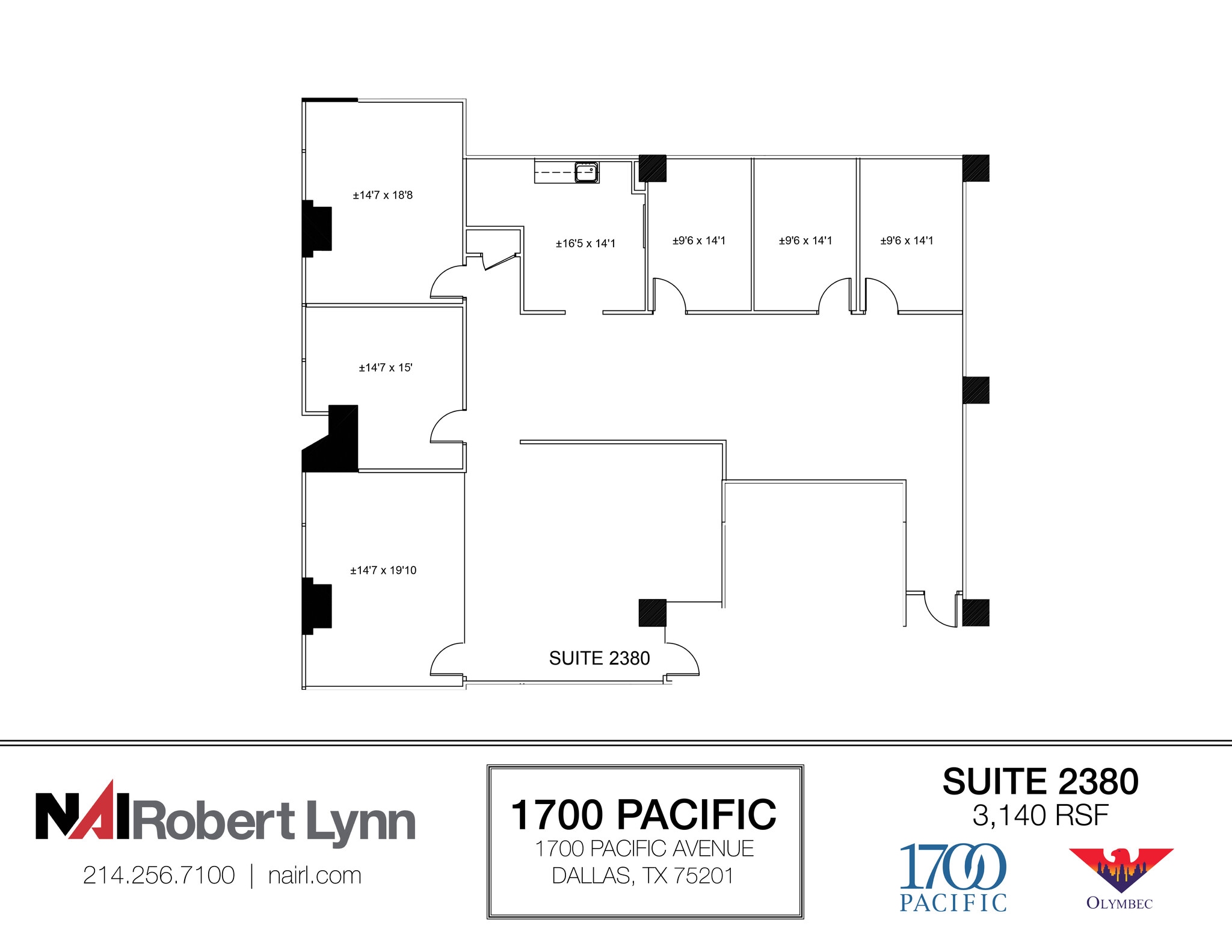 1700 Pacific Ave, Dallas, TX à louer Plan d’étage- Image 1 de 1