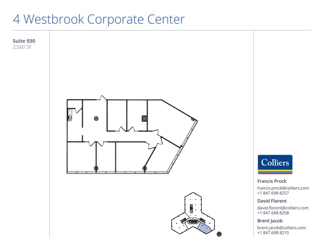 4 Westbrook Corporate Ctr, Westchester, IL for lease Floor Plan- Image 1 of 1