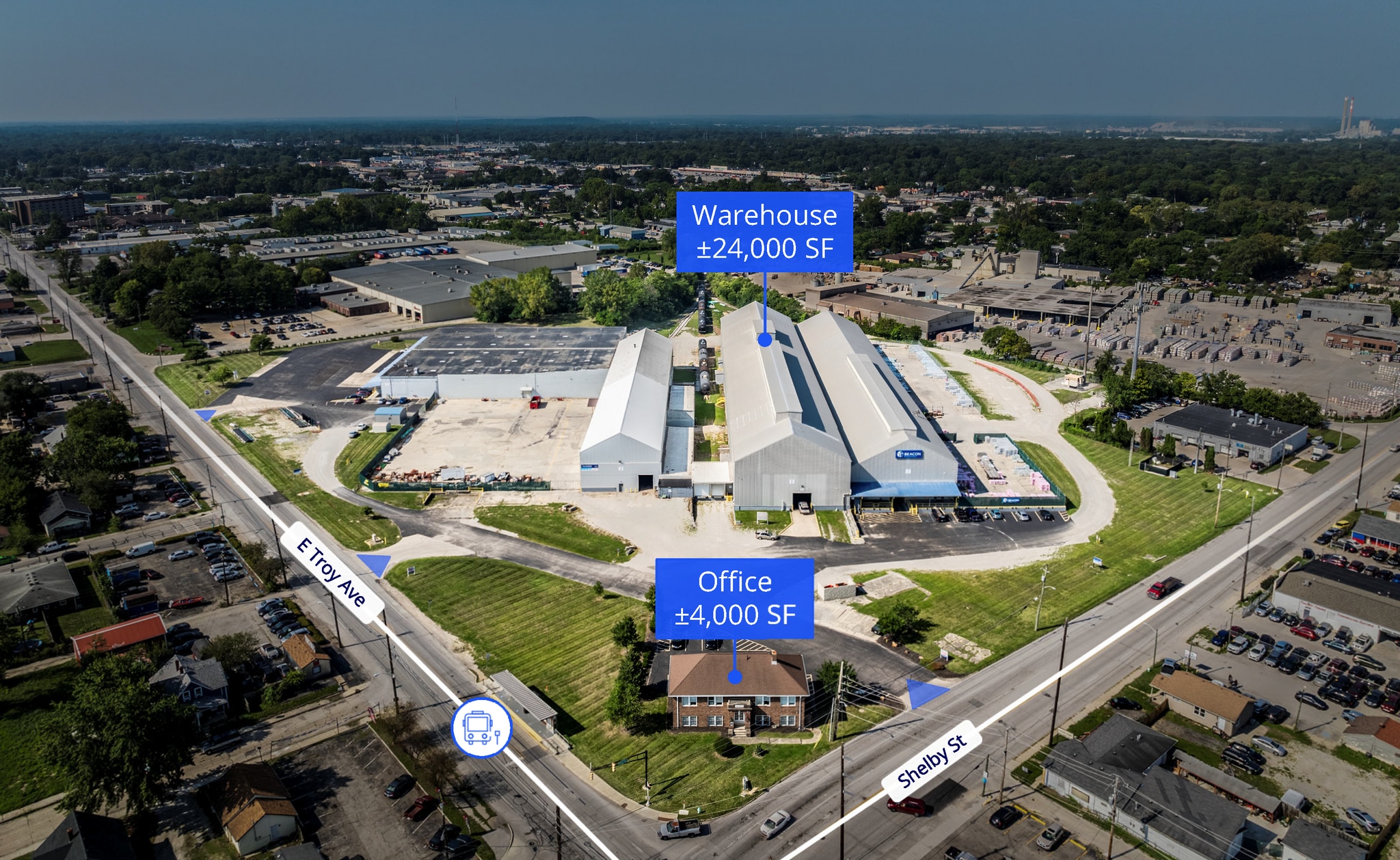 3000 Shelby St, Indianapolis, IN for lease Aerial- Image 1 of 4