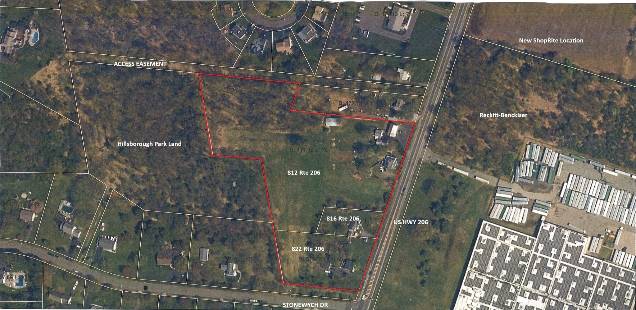 812-822 US Highway 206, Hillsborough, NJ à vendre Plan de site- Image 1 de 15