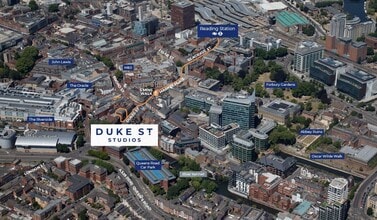 10-14 Duke St, Reading, BKS - AERIAL  map view