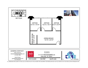 1111 W Mockingbird Ln, Dallas, TX à louer Plan d’étage- Image 1 de 1