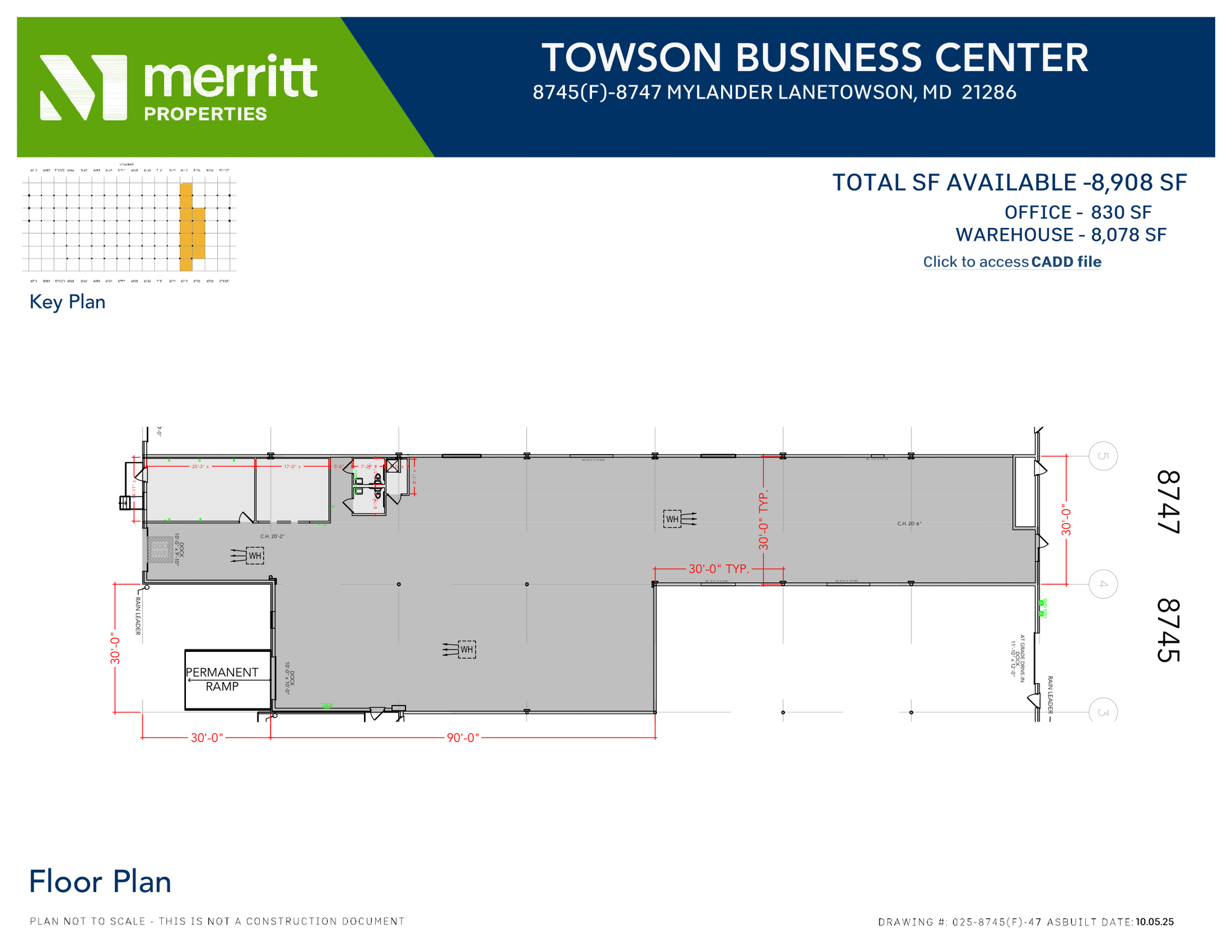 8701-8739 Mylander Ln, Towson, MD for lease Floor Plan- Image 1 of 2