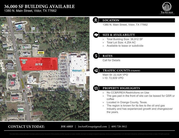 1380 N Main St, Vidor, TX à louer - Photo du bâtiment - Image 3 de 6