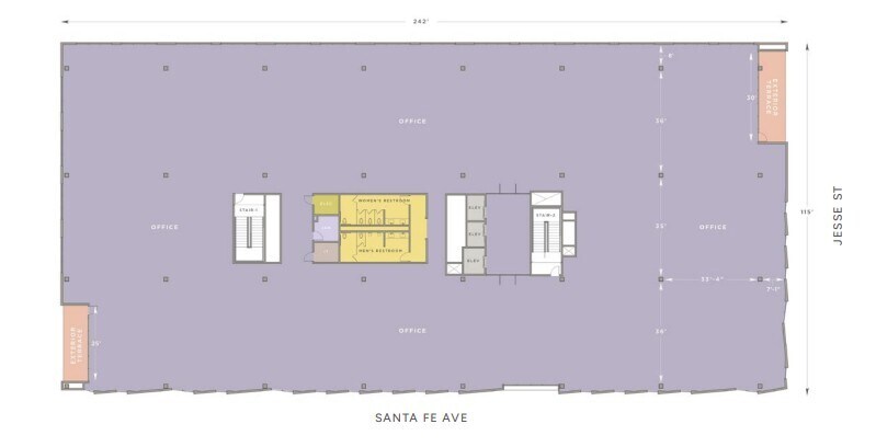 640 S Santa Fe Ave, Los Angeles, CA à louer Plan d’étage- Image 1 de 1