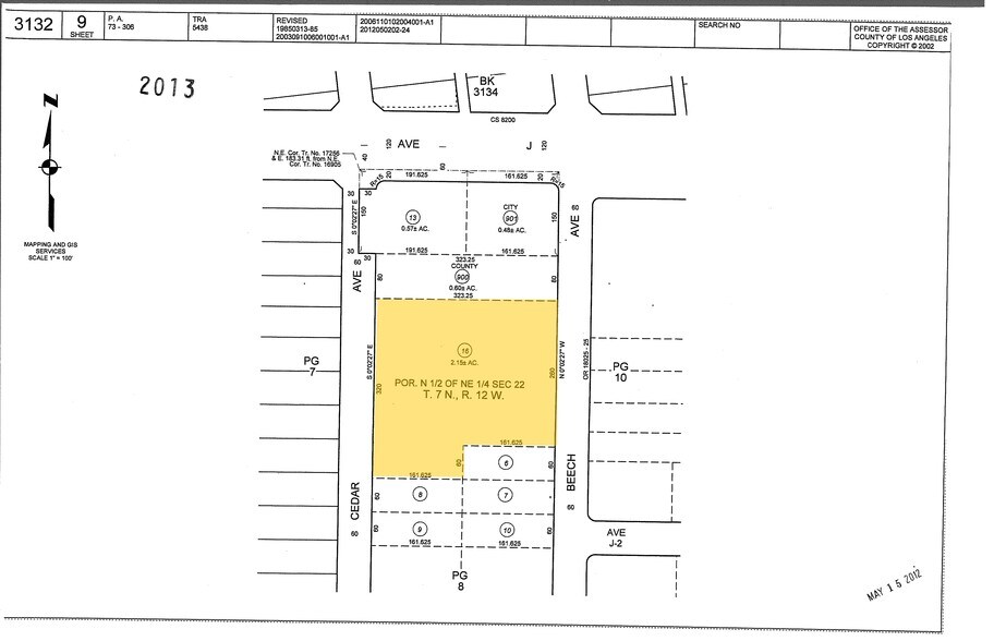 44339 Beech Ave, Lancaster, CA à louer - Plan cadastral - Image 2 de 44