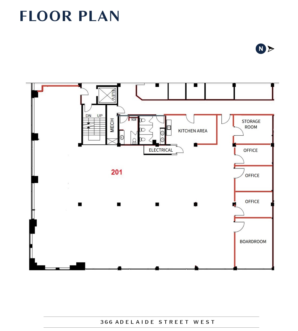 366 Adelaide St W, Toronto, ON for lease Floor Plan- Image 1 of 1