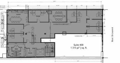 4428-4434 Boul Saint-Laurent, Montréal, QC à louer Plan d’étage- Image 1 de 1