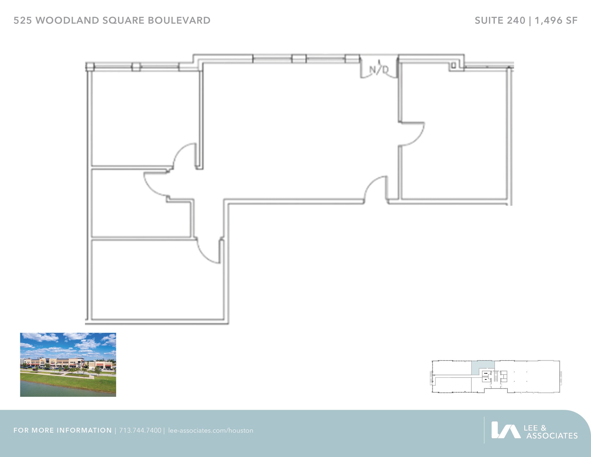 525 Woodland Square Blvd, Conroe, TX à louer Plan d’étage- Image 1 de 6
