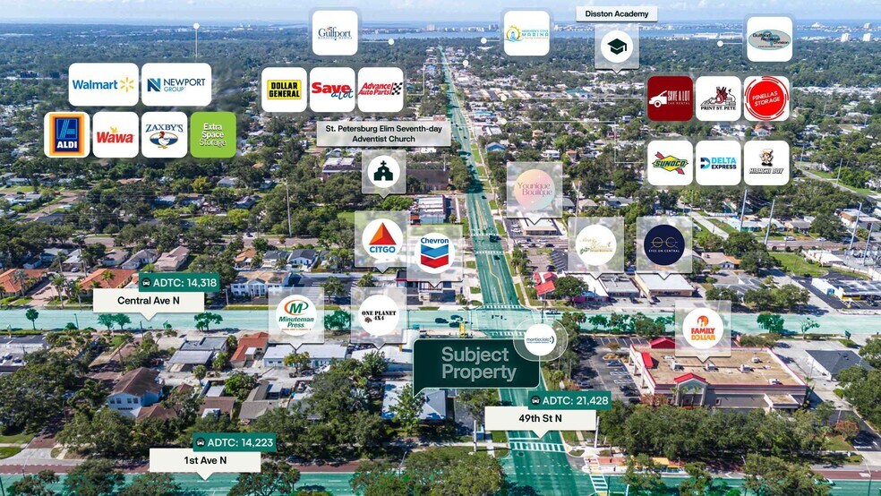 4850 1st Ave N, Saint Petersburg, FL à vendre - Aérien - Image 2 de 2