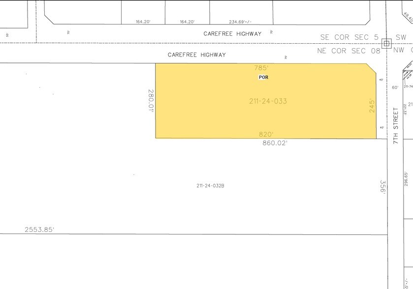515 E Carefree Hwy, Phoenix, AZ à louer - Plan cadastral - Image 3 de 3