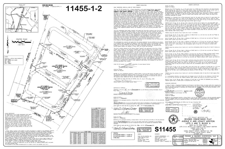 NEQ Legacy Dr & K Ave, Plano, TX for sale - Plat Map - Image 1 of 1
