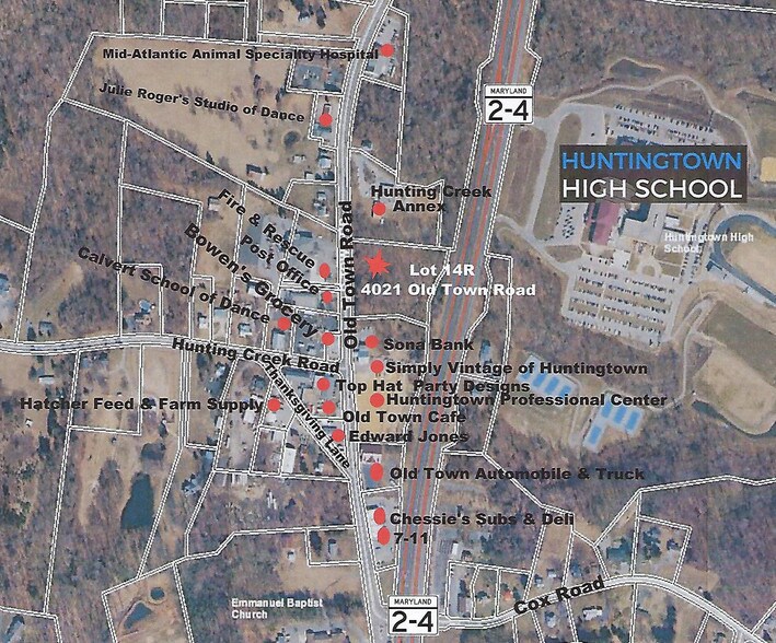 4021 Old Town Rd, Huntingtown, MD à vendre - Aérien - Image 2 de 3