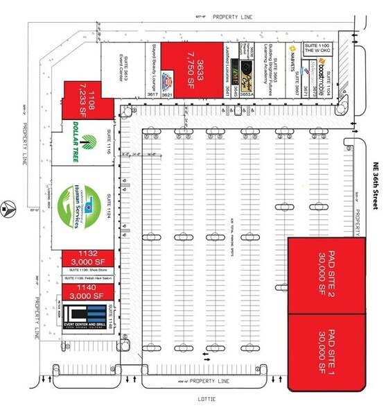 1140 NE 36th St, Oklahoma City, OK à louer - Plan de site - Image 2 de 2