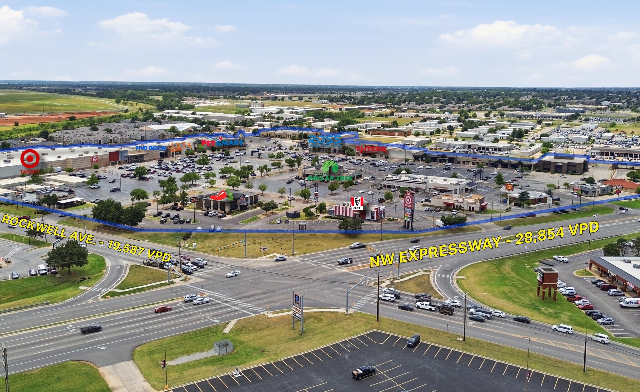 8503-8549 N Rockwell Ave, Oklahoma City, OK à louer Aérien- Image 1 de 6