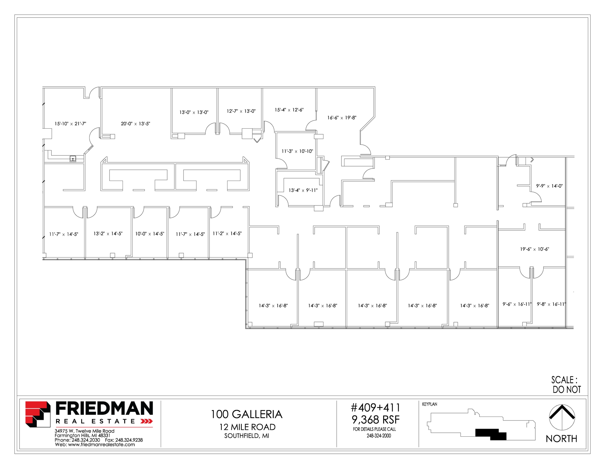 300 Galleria Officentre, Southfield, MI for lease Floor Plan- Image 1 of 2