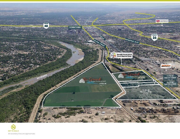 Rio Grande Bosque Area & Second-South of Woodward Ave, Albuquerque, NM for sale - Aerial - Image 2 of 15