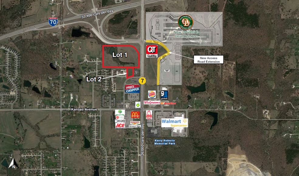 I-70 Hwy, Bonner Springs, KS for sale - Aerial - Image 2 of 3