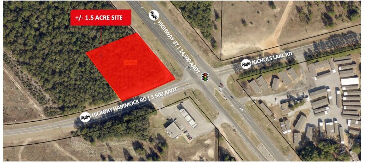 Highway 87 & Hickory Hammock Milton 1.5-Acre rd, Milton, FL for sale Aerial- Image 1 of 4