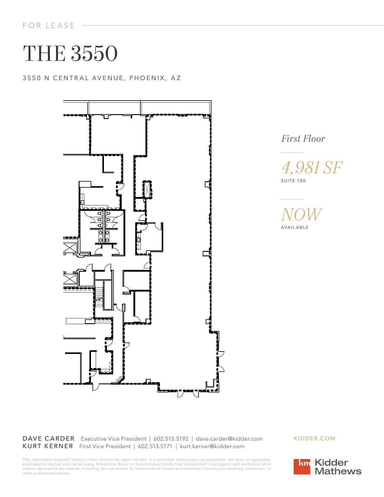 3550 N Central Ave, Phoenix, AZ à louer Plan d’étage- Image 1 de 1