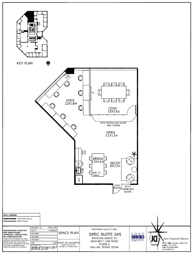 6009 Belt Line Rd, Dallas, TX à louer Plan d  tage- Image 1 de 6