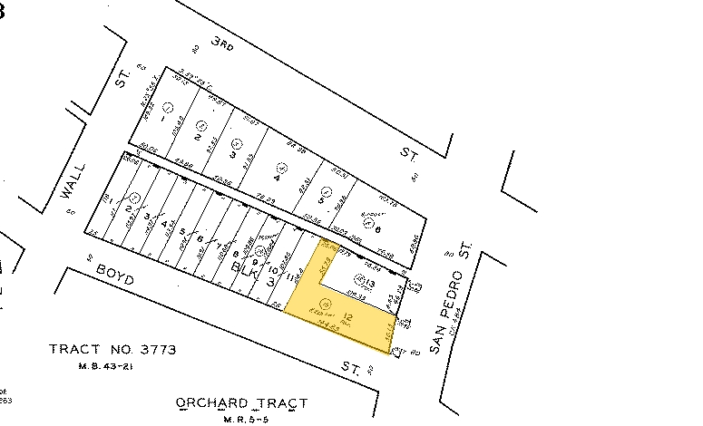 313 S San Pedro Ave, Los Angeles, CA à louer - Plan cadastral - Image 2 de 5