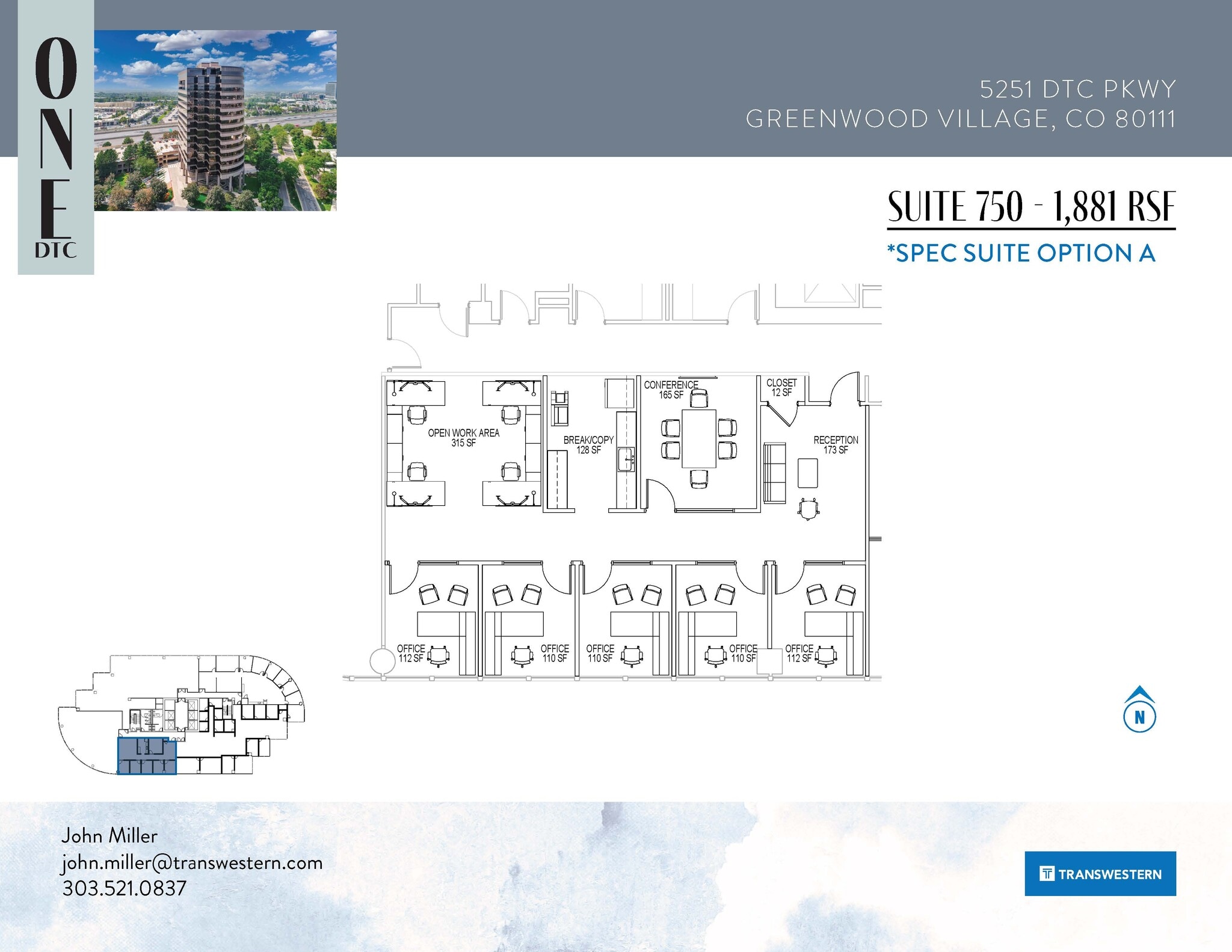 5251 Dtc Pky, Greenwood Village, CO for lease Floor Plan- Image 1 of 2