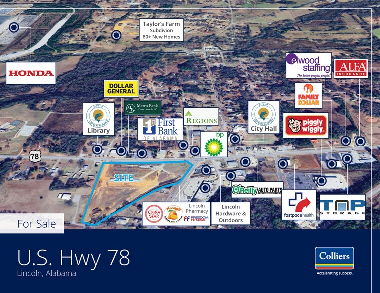 Hwy 78 & Magnolia St, Lincoln, AL for sale - Building Photo - Image 1 of 4