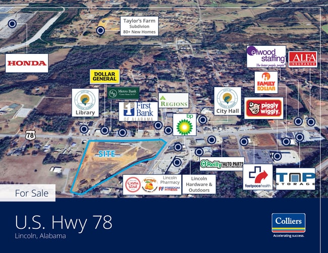 Plus de détails pour Hwy 78 & Magnolia St, Lincoln, AL - Terrain à vendre