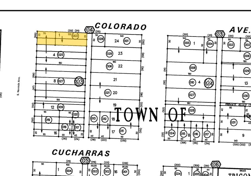 209-211 E Colorado Ave, Colorado Springs, CO for lease - Plat Map - Image 2 of 6