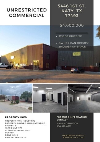 Plus de détails pour 5446 1st St, Katy, TX - Bureau/Médical à louer