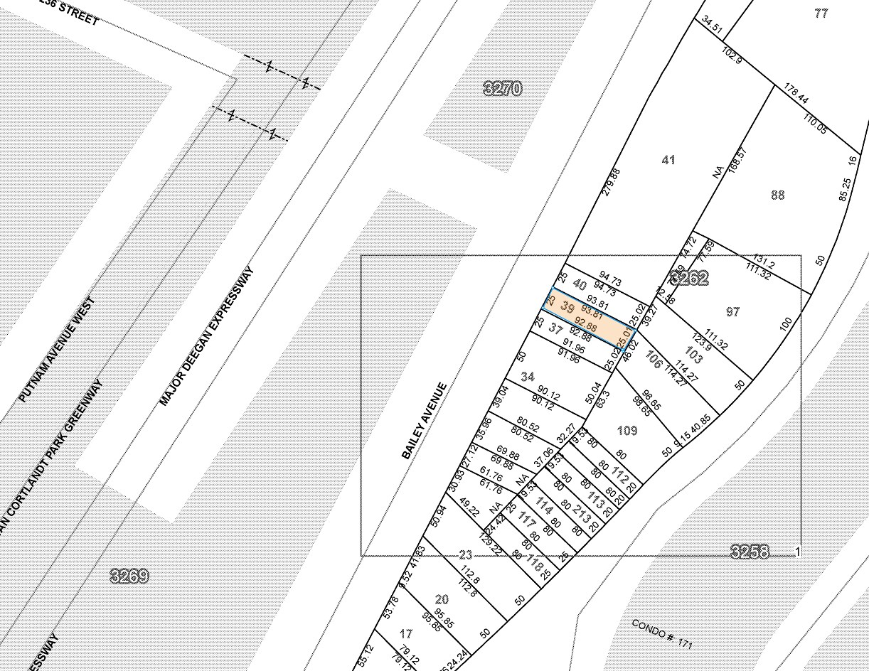 3474 Bailey Ave, Bronx, NY à louer Plan cadastral- Image 1 de 3