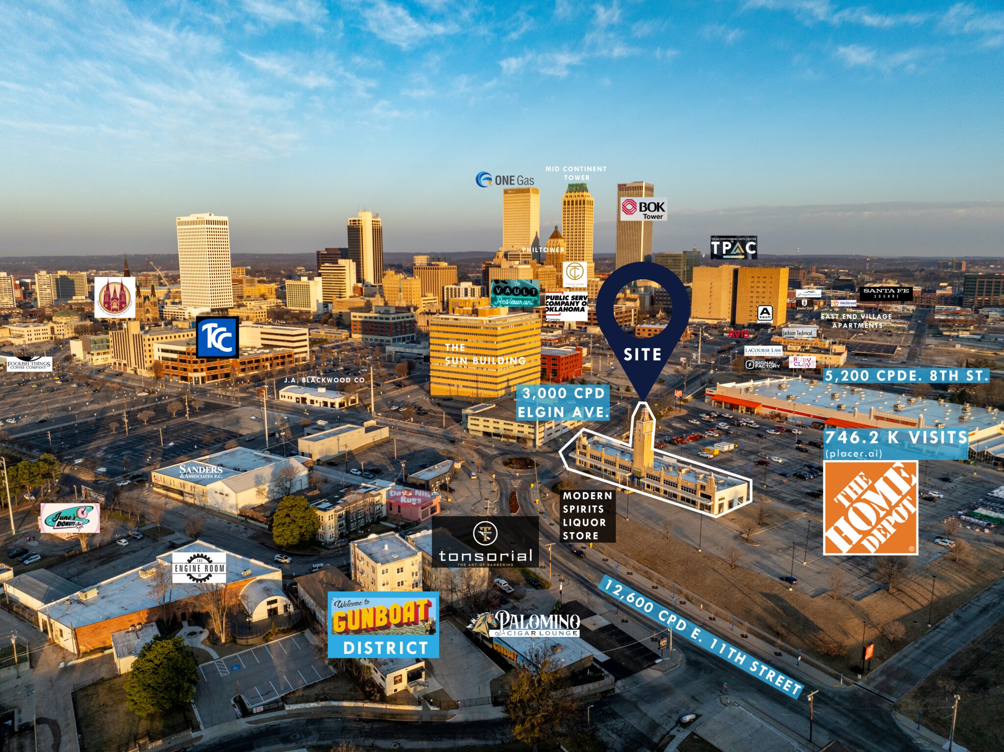 401-421 E 11th St, Tulsa, OK à vendre Photo du bâtiment- Image 1 de 6