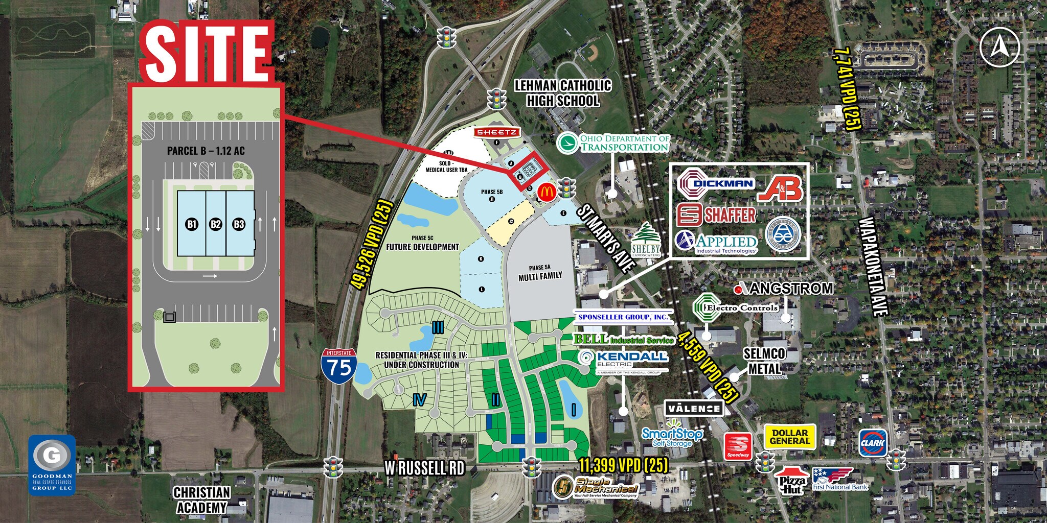 Deer Oak dr, Sidney, OH for lease Aerial- Image 1 of 4