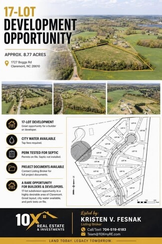 More details for 1727 Boggs rd, Claremont, NC - Land for Sale