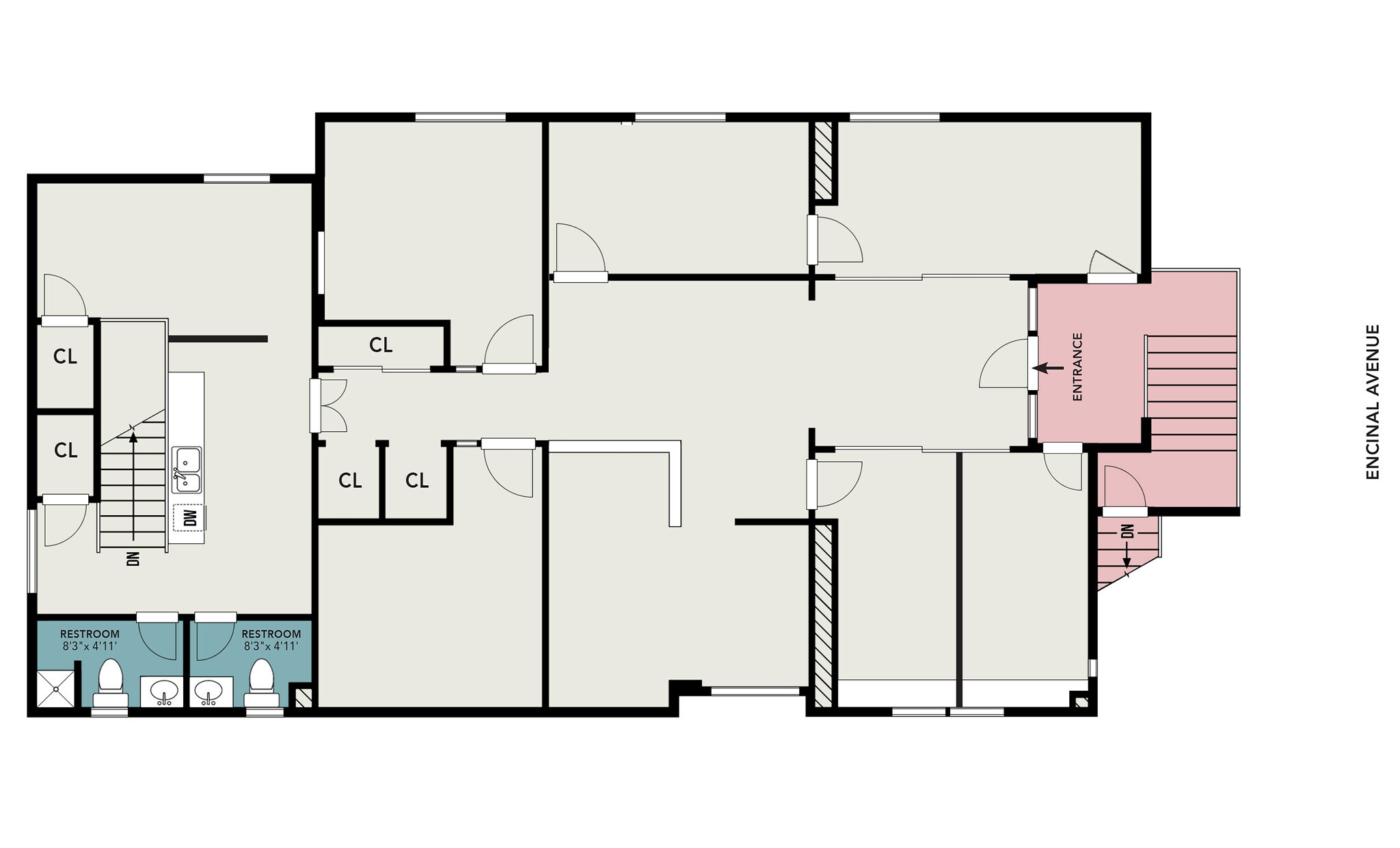 2421 Encinal Ave, Alameda, CA à louer Plan d’étage- Image 1 de 1