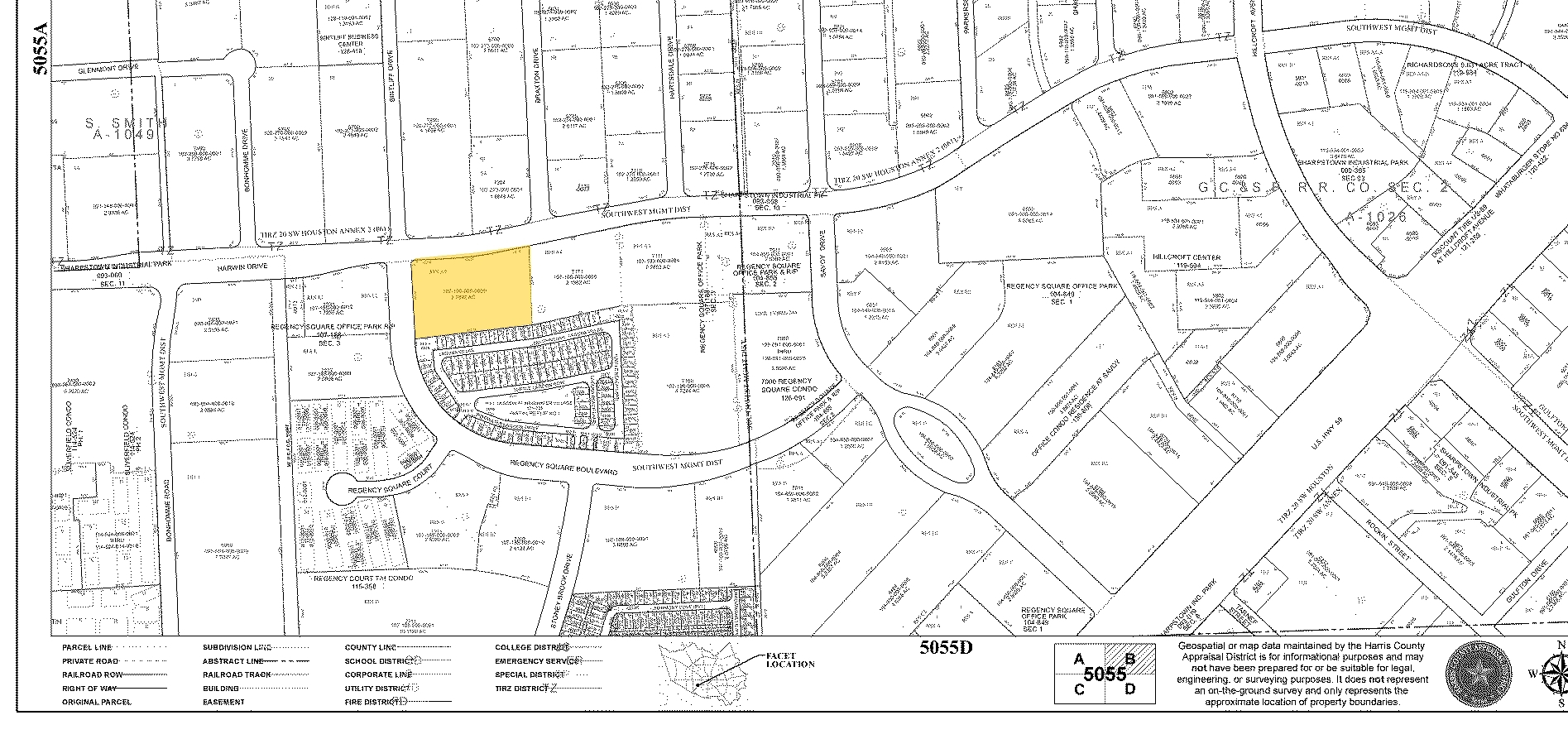 7233-7275 Harwin Dr, Houston, TX à vendre Plan cadastral- Image 1 de 1