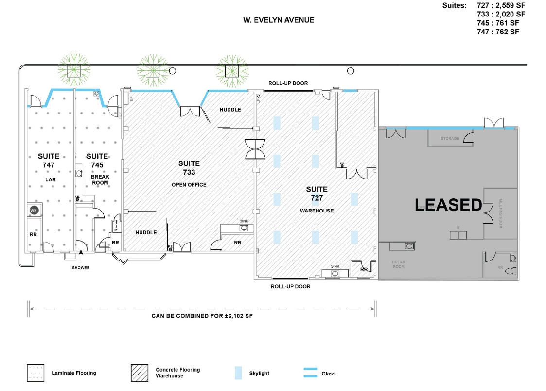 727-747 W Evelyn Ave, Mountain View, CA for lease Floor Plan- Image 1 of 1