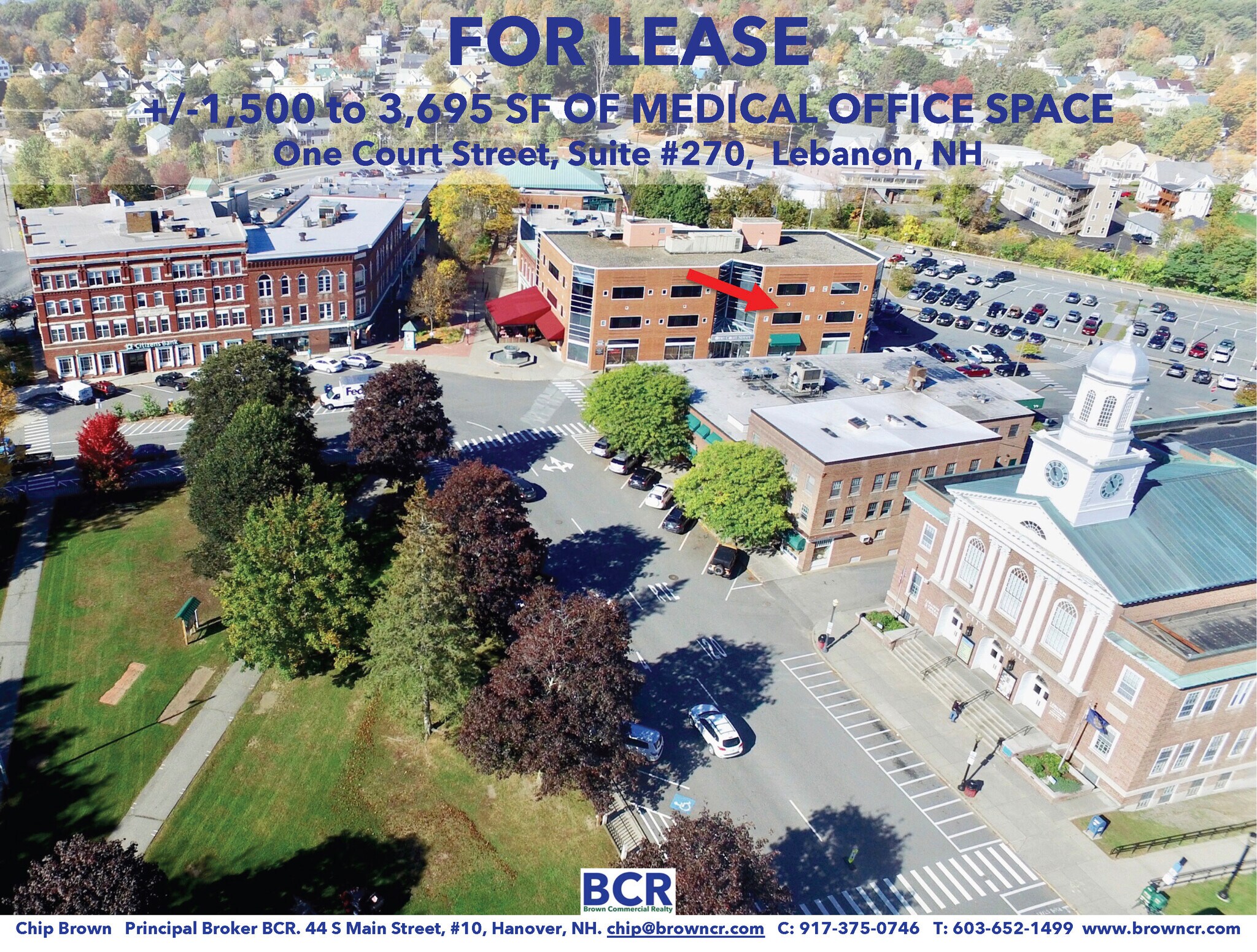 1 Court St, Lebanon, NH à louer Aérien- Image 1 de 10