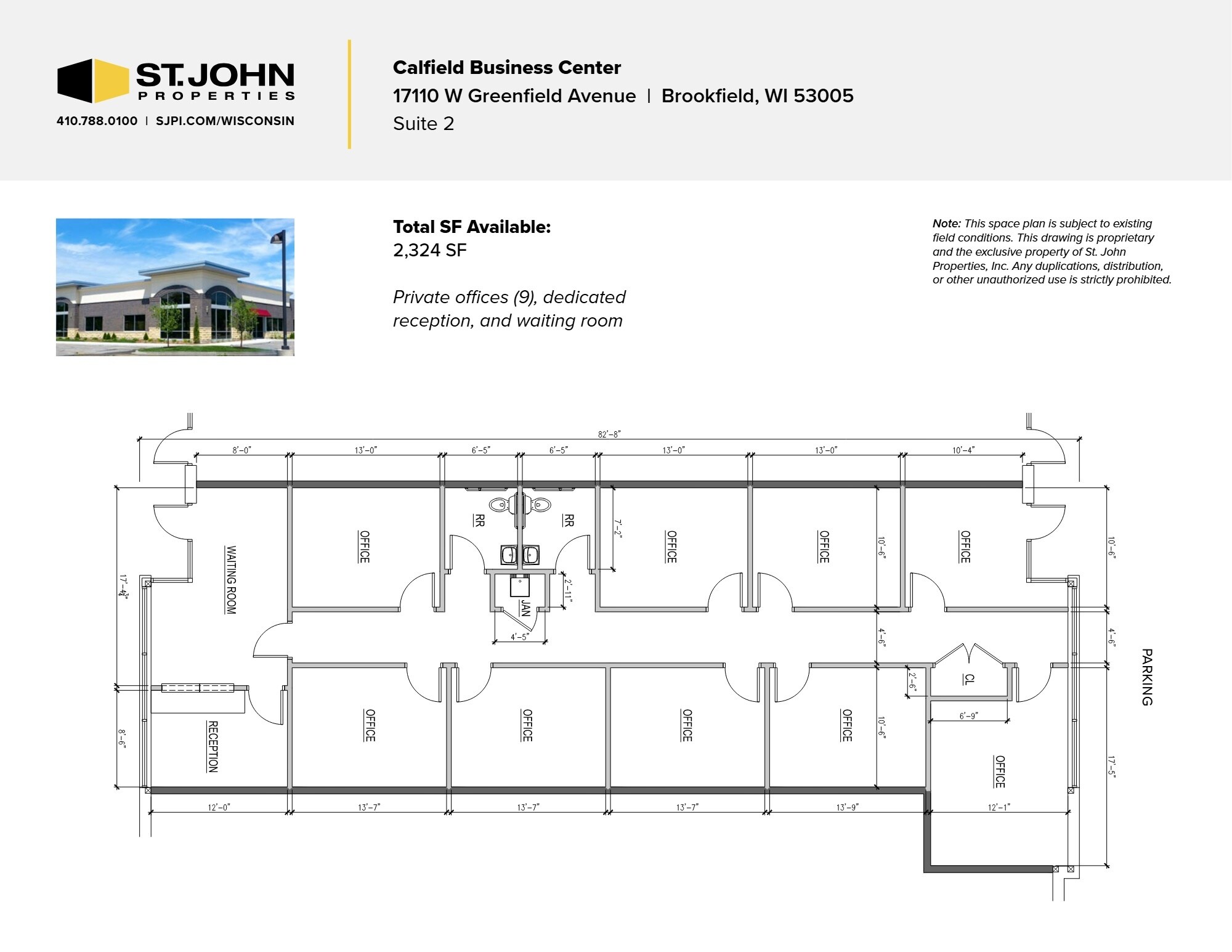 17110 W Greenfield Ave, Brookfield, WI for lease Interior Photo- Image 1 of 3