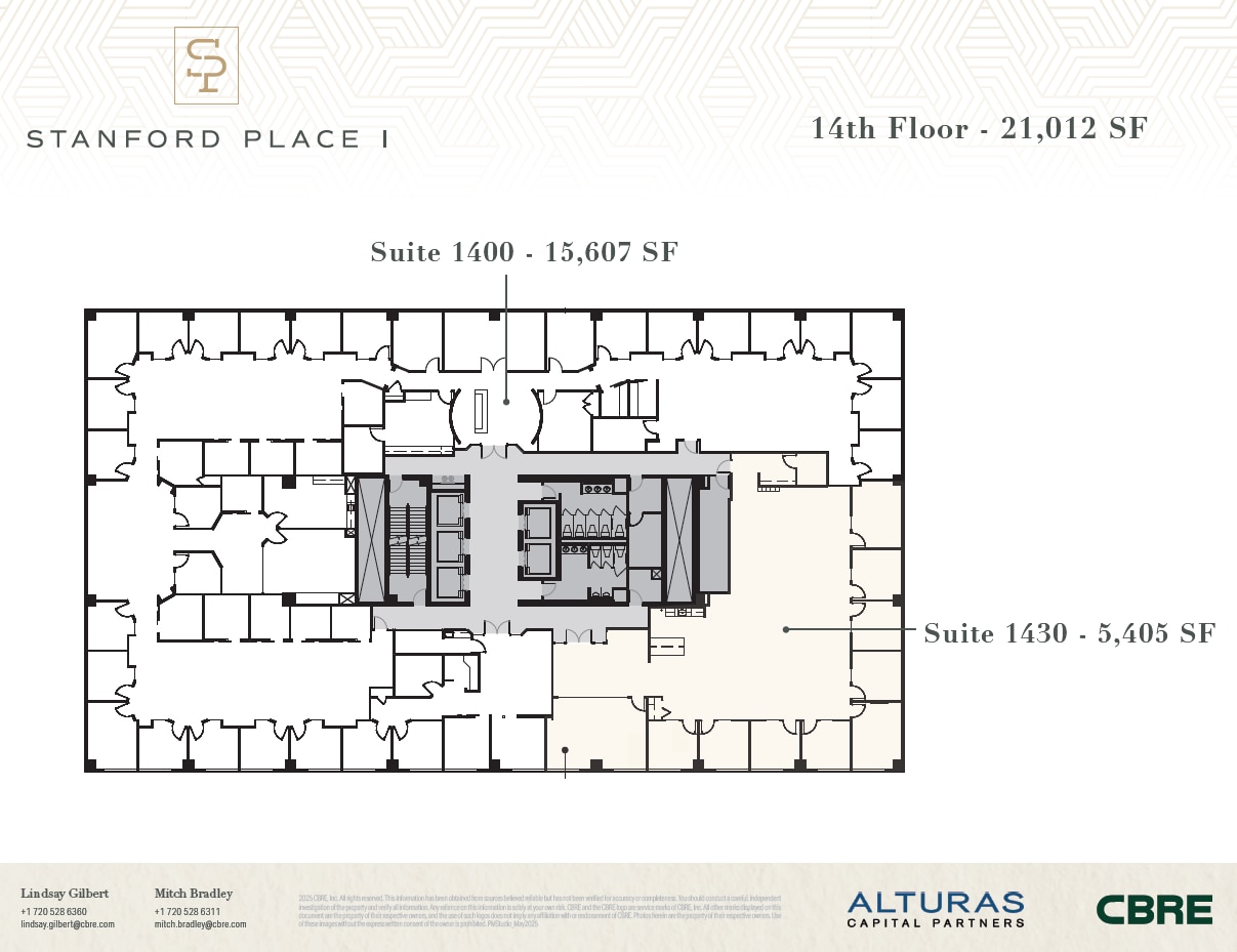 8055 E Tufts Ave, Denver, CO à louer Plan d’étage- Image 1 de 1