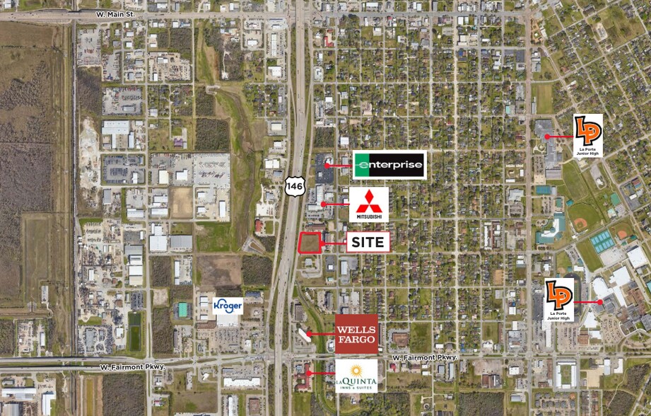SH 146 & West G Street, La Porte, TX à vendre - Aérien - Image 2 de 3