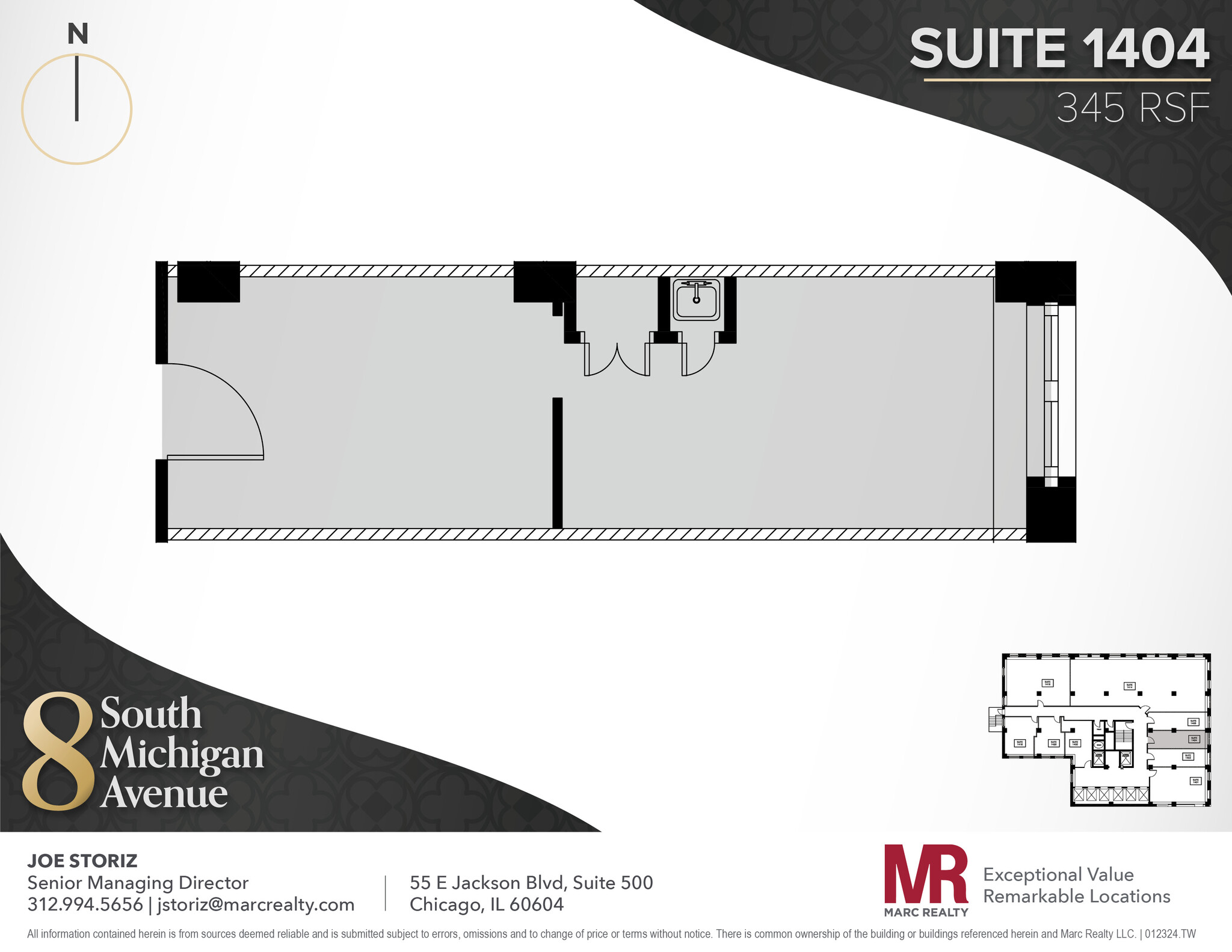 8 S Michigan Ave, Chicago, IL à louer Plan d  tage- Image 1 de 5