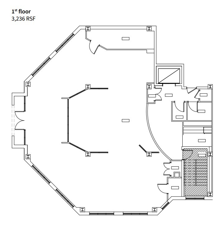 1661-1663 Prince St, Alexandria, VA à louer Plan d’étage- Image 1 de 1