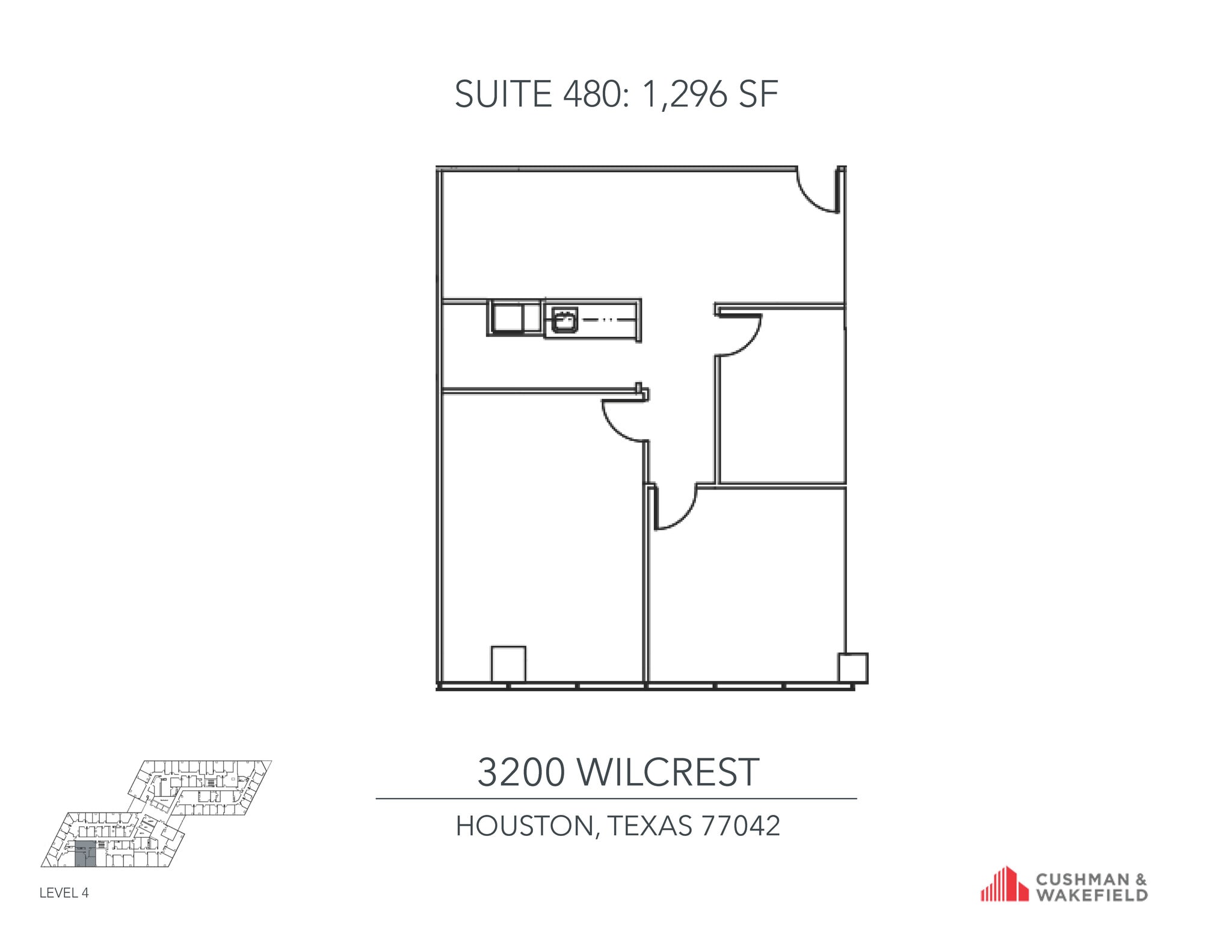 3200 Wilcrest Dr, Houston, TX à louer Plan d’étage- Image 1 de 1