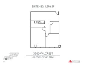 3200 Wilcrest Dr, Houston, TX à louer Plan d’étage- Image 1 de 1